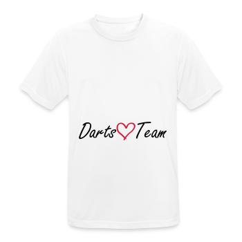 Cœur de l’équipe de fléchettes - T-shirt respirant Homme - blanc - Devant - AI Model Male 185 dark (185cm)