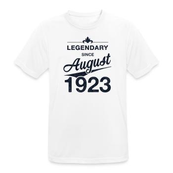 100th Birthday Legendary August 1923 Volume 23 - Men's Breathable T-Shirt - white - Front - AI Model Male 185 dark (185cm)