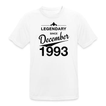 30th Birthday Legendary December 1993 Volume 93 - Men's Breathable T-Shirt - white - Front - AI Model Male 185 dark (185cm)