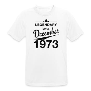 50e anniversaire Légendaire Décembre 1973 Volume 73 - T-shirt respirant Homme - blanc - Devant - AI Model Male 185 dark (185cm)