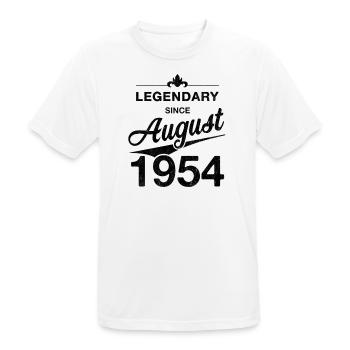 70th Birthday Legendary since August 1954 Vintage - Men's Breathable T-Shirt - white - Front - AI Model Male 185 dark (185cm)