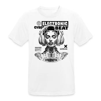 T-shirt techno hypnotique : Space Princess Design - T-shirt respirant Homme - blanc - Devant - AI Model Male 185 dark (185cm)