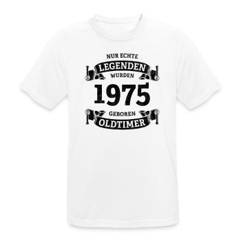 De vraies légendes sont nées en 1975 pour son 50e anniversaire - T-shirt respirant Homme - blanc - Devant - AI Model Male 185 dark (185cm)