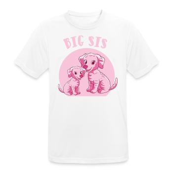 chiens de grande soeur - T-shirt respirant Homme - blanc - Devant - AI Model Male 185 dark (185cm)