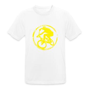 VTT / Montagne / Sports extrêmes / Cyclisme - T-shirt respirant Homme - blanc - Devant - AI Model Male 185 dark (185cm)
