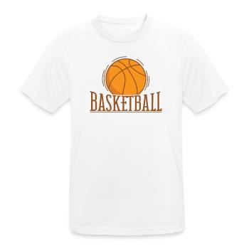 Fans de basket-ball Amérique USA Ball Sports - T-shirt respirant Homme - blanc - Devant - AI Model Male 185 dark (185cm)