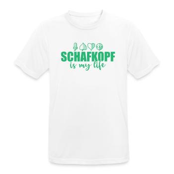 Schafkopf is my Life Kartenspiel Spielkarte - Männer T-Shirt atmungsaktiv - Weiß - Vorne - AI Model Male 185 dark (185cm)