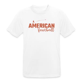 American Football USA Kick Sport USA - Männer T-Shirt atmungsaktiv - Weiß - Vorne - AI Model Male 185 dark (185cm)