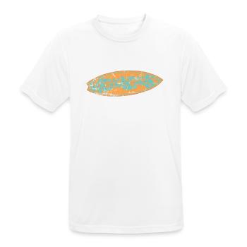 Surfboard Surfing Water Sports Wind - Men's Breathable T-Shirt - white - Front - AI Model Male 185 dark (185cm)