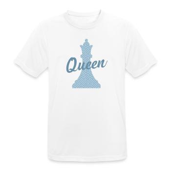 Queen Queen Chess Intelligence Jeu de casse-tête - T-shirt respirant Homme - blanc - Devant - AI Model Male 185 dark (185cm)