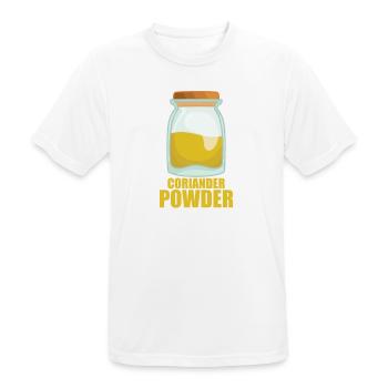Coriander Powder Gewürz Geschmack Kochen - Männer T-Shirt atmungsaktiv - Weiß - Vorne - AI Model Male 185 dark (185cm)