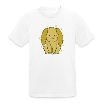 Cocker épagneul avec de belles oreilles animal de compagnie - T-shirt respirant Homme - blanc - Devant - AI Model Male 185 dark (185cm)