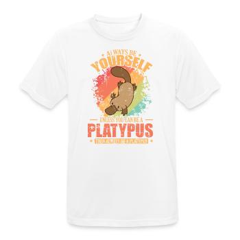 Always be Yourself unless you can be a Platypus - Men's Breathable T-Shirt - white - Front - AI Model Male 185 dark (185cm)
