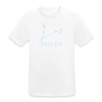 Star constellation Zodiac sign Pisces Pisces - Men's Breathable T-Shirt - white - Front - AI Model Male 185 dark (185cm)