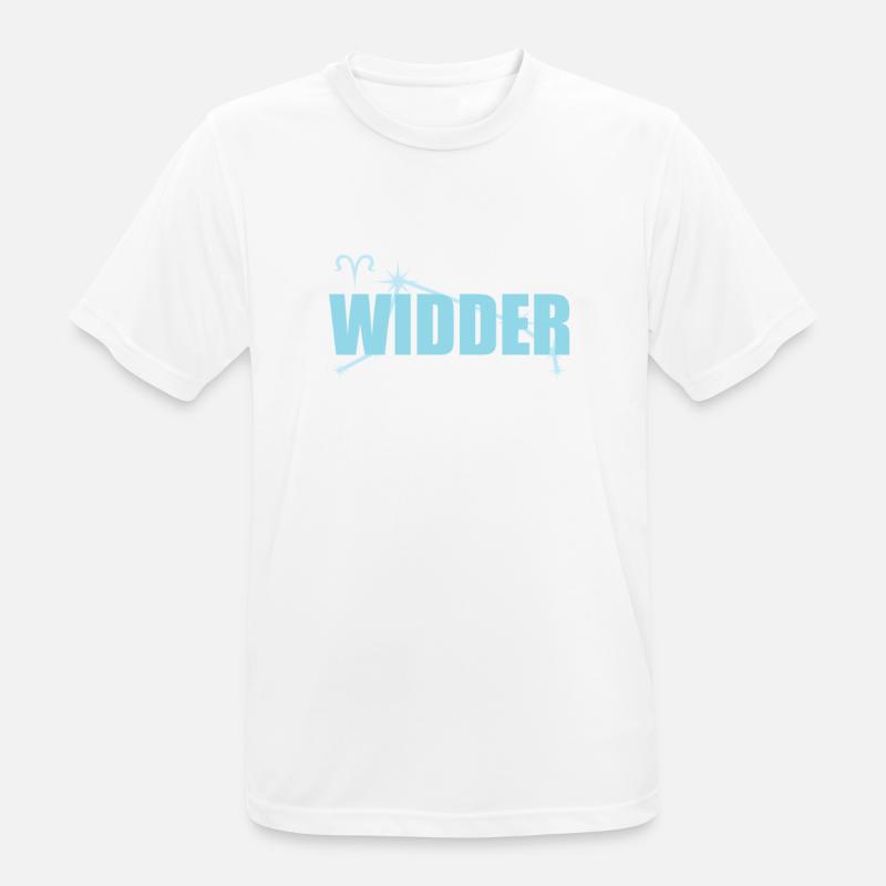 Widder Sternzeichen Aries Sternbild - Männer T-Shirt atmungsaktiv - Weiß