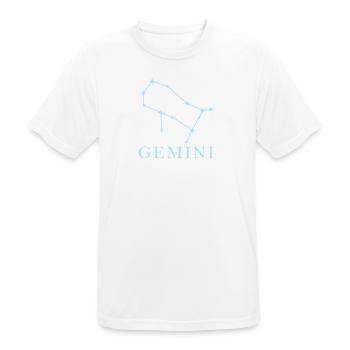 Constellation d’étoiles Signe du zodiaque Gémeaux - T-shirt respirant Homme - blanc - Devant - AI Model Male 185 dark (185cm)