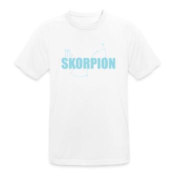 Signe du zodiaque Scorpion Constellation du Scorpion - T-shirt respirant Homme - blanc - Devant - AI Model Male 185 dark (185cm)