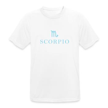 Signe du zodiaque Constellation du Scorpion - T-shirt respirant Homme - blanc - Devant - AI Model Male 185 dark (185cm)