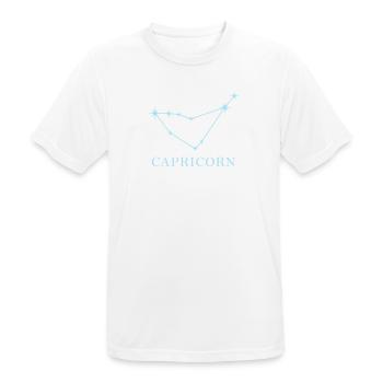 Constellation d’étoiles Signe du zodiaque Capricorne - T-shirt respirant Homme - blanc - Devant - AI Model Male 185 dark (185cm)