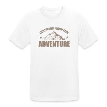 Colorado Mountain Adventure USA America - Men's Breathable T-Shirt - white - Front - AI Model Male 185 dark (185cm)