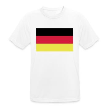 Germany Flag Flag - Men's Breathable T-Shirt - white - Front - AI Model Male 185 dark (185cm)