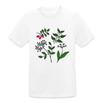 Forest Green Wild Herbs Forest Plants Wild Plants - Men's Breathable T-Shirt - white - Front - AI Model Male 185 dark (185cm)