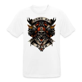 Sons of Rath Düsseldorf - Men's Breathable T-Shirt - white - Front - AI Model Male 185 dark (185cm)