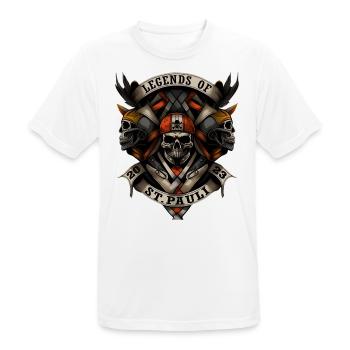 Hamburg Legends of St. Pauli 2023 Biker - Männer T-Shirt atmungsaktiv - Weiß - Vorne - AI Model Male 185 dark (185cm)
