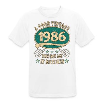 37th Birthday 1986 37 Good vintage - Men's Breathable T-Shirt - white - Front - AI Model Male 185 dark (185cm)
