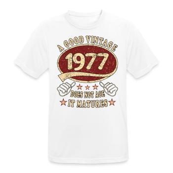 46th Birthday 1977 46er Good vintage - Men's Breathable T-Shirt - white - Front - AI Model Male 185 dark (185cm)