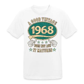 55. Geburtstag 1968 55er Guter Jahrgang - Männer T-Shirt atmungsaktiv - Weiß - Vorne - AI Model Male 185 dark (185cm)