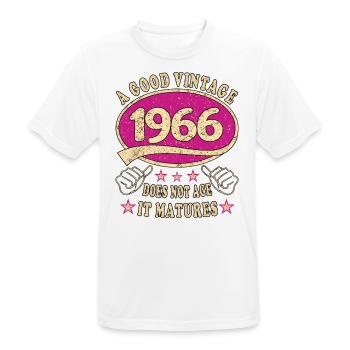 57. Geburtstag 1966 57er Guter Jahrgang - Männer T-Shirt atmungsaktiv - Weiß - Vorne - AI Model Male 185 dark (185cm)