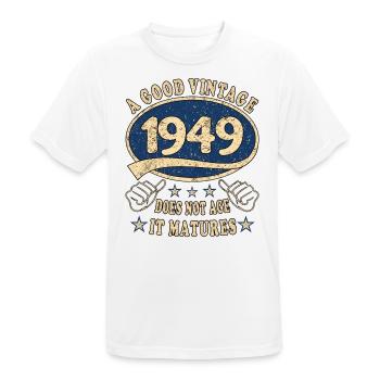 74th Birthday 1949 '74 Good vintage - Men's Breathable T-Shirt - white - Front - AI Model Male 185 dark (185cm)