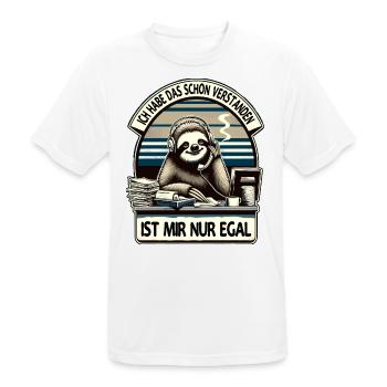 lustiger faLustiger Faultier Spruch Ich Habe Das S - Männer T-Shirt atmungsaktiv - Weiß - Vorne - AI Model Male 185 dark (185cm)