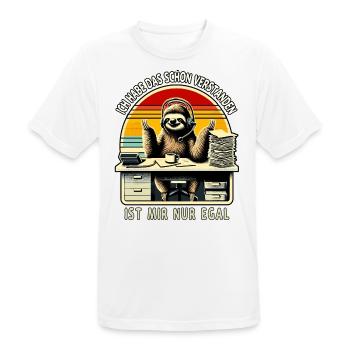 lustiger faLustiger Faultier Spruch Ich Habe Das S - Männer T-Shirt atmungsaktiv - Weiß - Vorne - AI Model Male 185 dark (185cm)