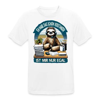 lustiger faLustiger Faultier Spruch Ich Habe Das S - Männer T-Shirt atmungsaktiv - Weiß - Vorne - AI Model Male 185 dark (185cm)