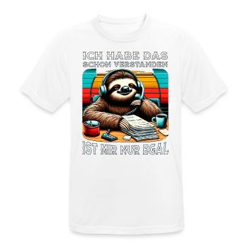 lustiger faLustiger Faultier Spruch Ich Habe Das S - Männer T-Shirt atmungsaktiv - Weiß - Vorne - AI Model Male 185 dark (185cm)
