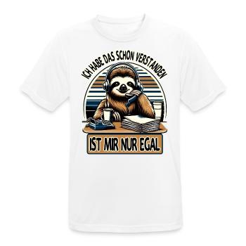 lustiger faLustiger Faultier Spruch Ich Habe Das S - Männer T-Shirt atmungsaktiv - Weiß - Vorne - AI Model Male 185 dark (185cm)