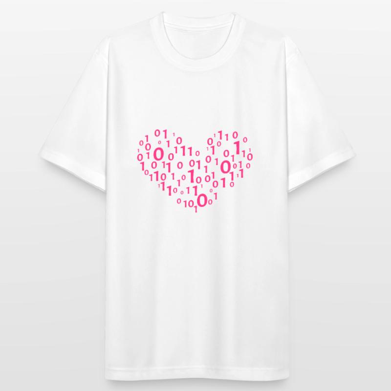 Heart Binary Coding Computer Science Gift Men's Breathable T-Shirt