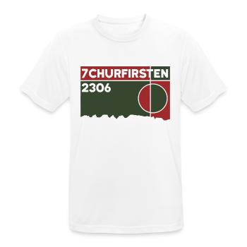 7 Churfirsten Hike Alpstein Hiking Souvenir - Men's Breathable T-Shirt - white - Front - AI Model Male 185 dark (185cm)