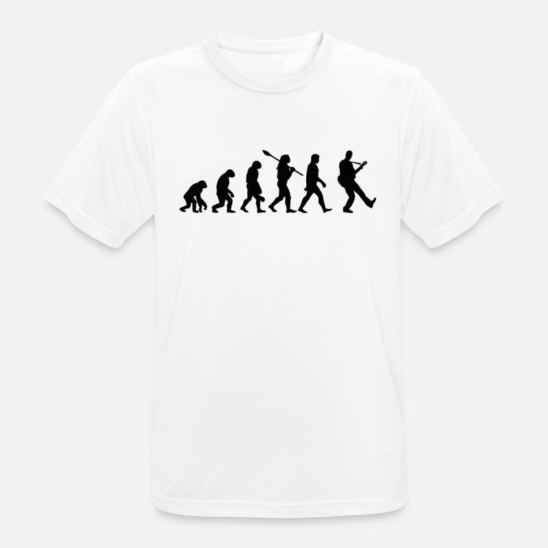 Evolutionary guitar - Men's Breathable T-Shirt - white