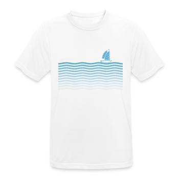 Vacances en bateau - T-shirt respirant Homme - blanc - Devant - AI Model Male 185 dark (185cm)