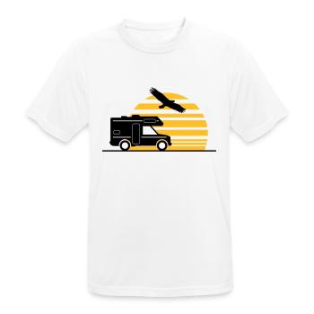 CAMPER BUS RV voiture soleil - T-shirt respirant Homme - blanc - Devant - AI Model Male 185 dark (185cm)