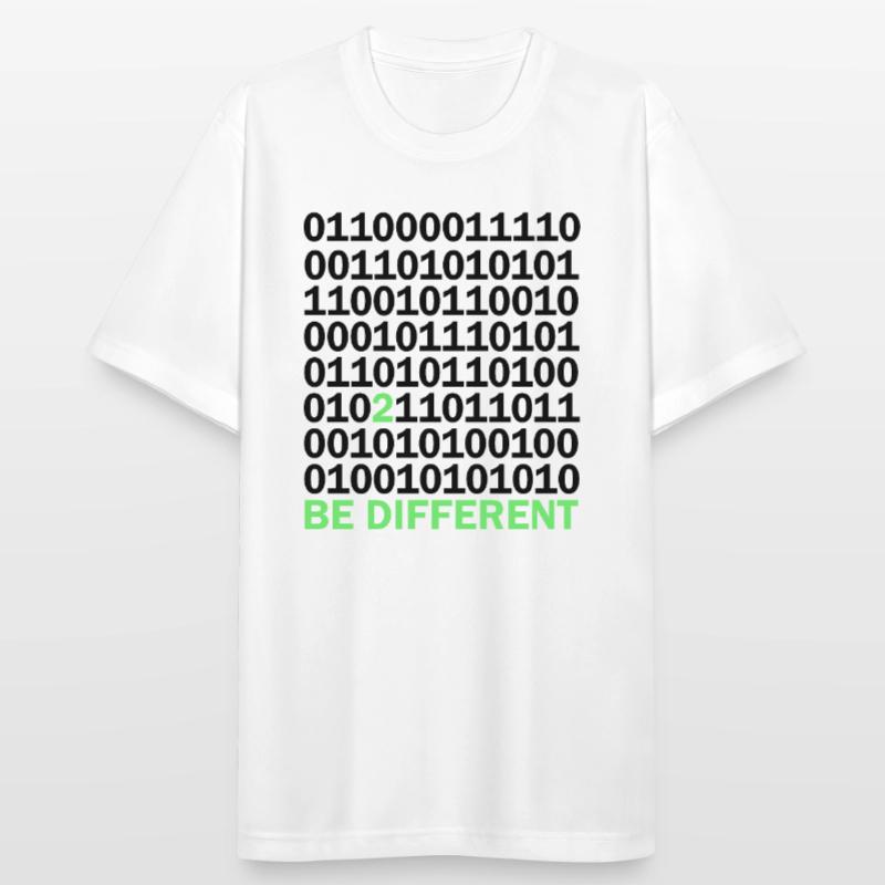 Cadeau Be Different Binary Code Nerd T-shirt respirant Homme