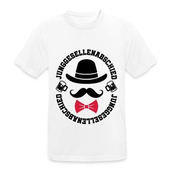 Junggesellenabschied Polterabend - Männer T-Shirt atmungsaktiv - Weiß - Vorne - AI Model Male 185 dark (185cm)
