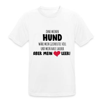 Coeur vide sans chien - T-shirt respirant Homme - blanc - Devant - AI Model Male 185 dark (185cm)
