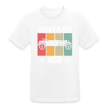 Classic Since 1975, Vintage Car Birthday Gift 1975 - Männer T-Shirt atmungsaktiv - Weiß - Vorne - AI Model Male 185 dark (185cm)