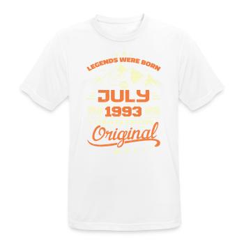 Juli 1993 Geburtstagsgeschenk Juli 1993 - Männer T-Shirt atmungsaktiv - Weiß - Vorne - AI Model Male 185 dark (185cm)