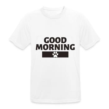 Good Morning Paw - Men's Breathable T-Shirt - white - Front - AI Model Male 185 dark (185cm)