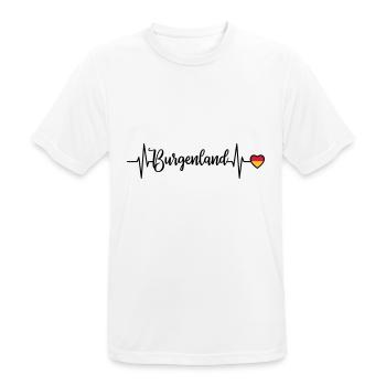 Burgenland Puls Herzlinie - Männer T-Shirt atmungsaktiv - Weiß - Vorne - AI Model Male 185 dark (185cm)